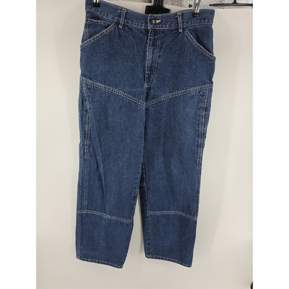 Workwear Brand Carpenter Jeans Double Knee Blue Denim Workwear Pants 32x32